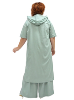 Удлинённая рубашка из тенсела Полынь