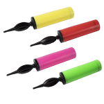 Насос для воздушных шаров Alingar, ручной, двухходовый, 28 см, ассорти, "Яркий микс" (неон желт и роз)