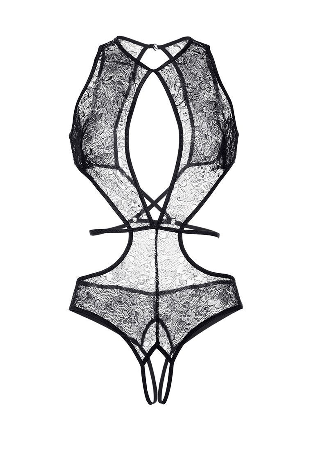 Эротическое боди из кружевного полотна Lydia (Размер: 46-48) (Цвет: черный)