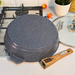 Сковорода 30см Premium blue со съемной ручкой и стеклянной крышкой