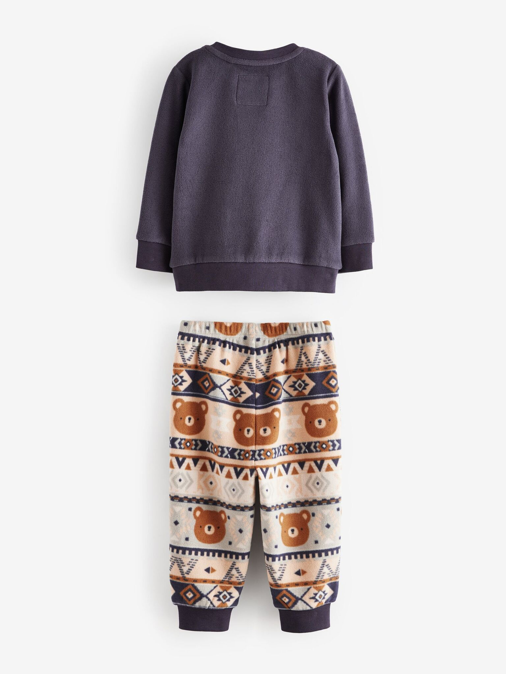 Пижама флисовая для мальчика Next B06-976, Темно-синий, Бежевый