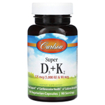 Carlson, Super D3 + K2`` 90 вегетарианских капсул