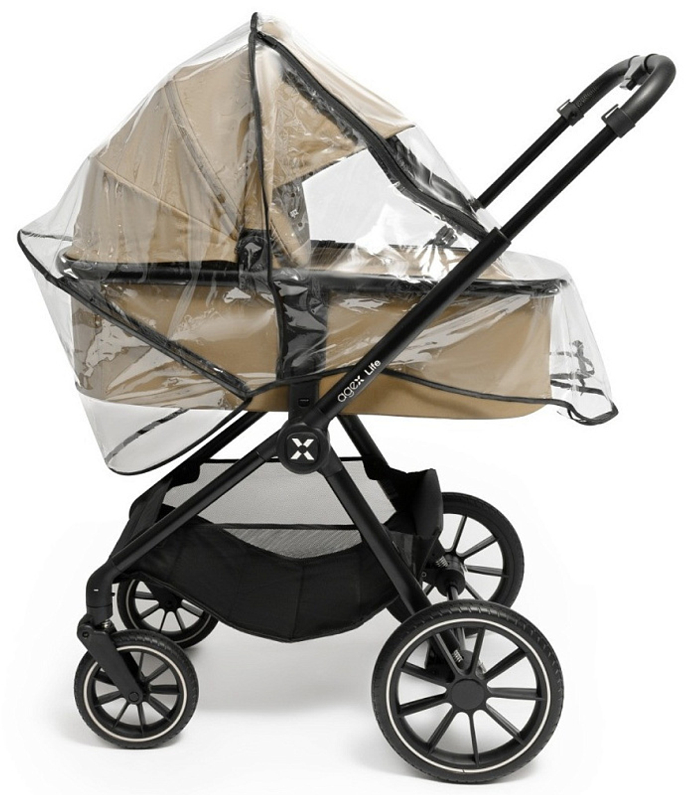 Коляска Agex Life 3 в 1 с автокреслом i-Safe Black ALB269 Beige (Бежевый)