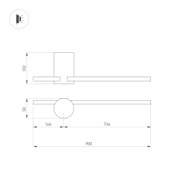Светильник SP-VINCI-S900x55-10W Warm3000 (BK, 110 deg, 230V) (Arlight, IP20 Металл, 3 года) 034169