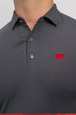Поло Slim-Fit titanium