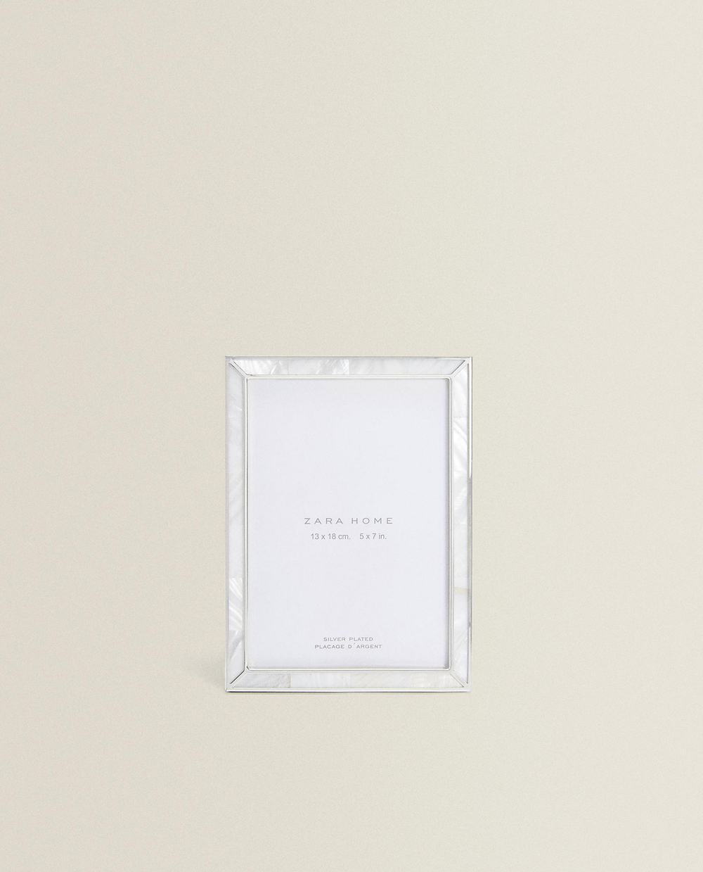Zara Home Фоторамка из стекла, цвет белый, 19 см · 4375/045