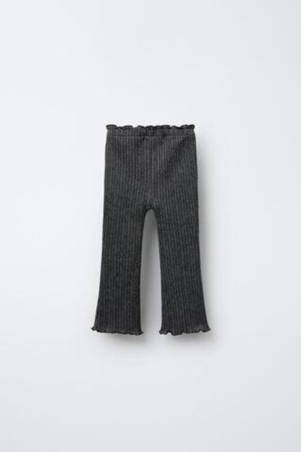 ZARA БРЮКИ FLARE С БЛЕСКОМ, ЧЕРНЫЙ