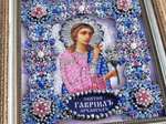 Ткань с нанесенной авторской схемой Архангел Гавриил (серебро) (+инструкция)