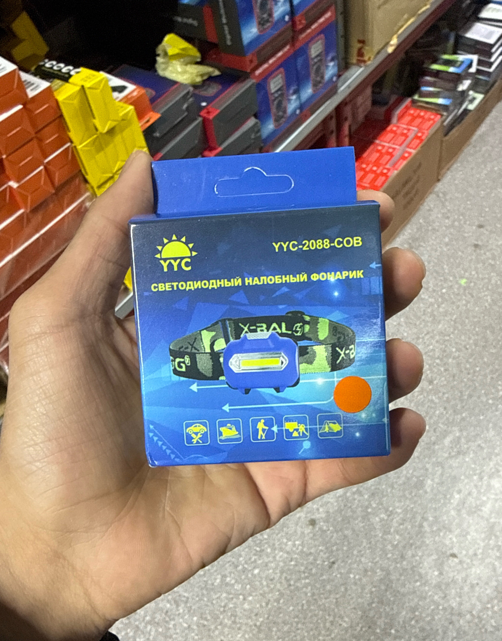 Светодиодный налобный фонарь YT-749B/2088