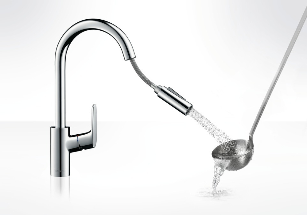 Смеситель для кухни с выдвижным душем Hansgrohe Focus 31815800