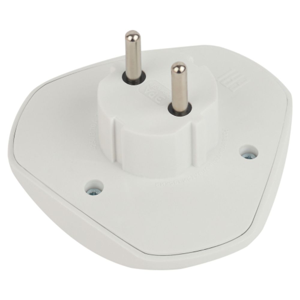 Разветвитель электрический ЭРА SPx-3-W на 3 розетки без заземления 10А белый