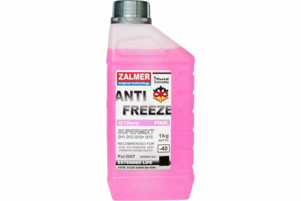 Антифриз ZALMER ZRC концентрат G12 evo (розовый) 1кг