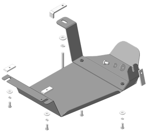 Защита Заднего дифференциала. 2 мм, Сталь. для Mercedes M-class 2011-2015 MOTODOR.01240