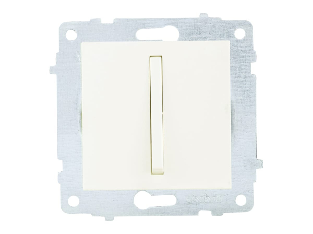 Выключатель 1-кл OVIVO 10А кремовый узкая клавиша 610-000202-200