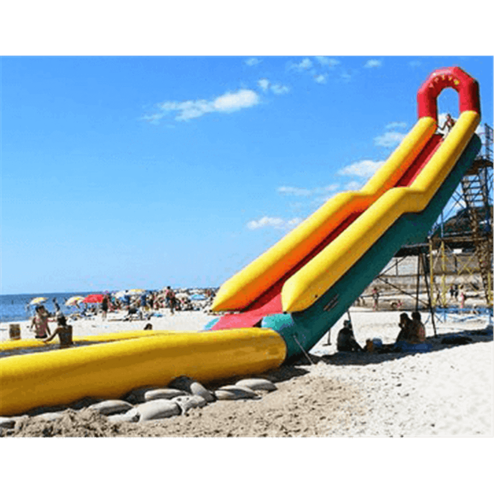 Надувная водная горка для вышки (опоры) «Стрела PRO» с одной ступенью 13*2.5*5 м