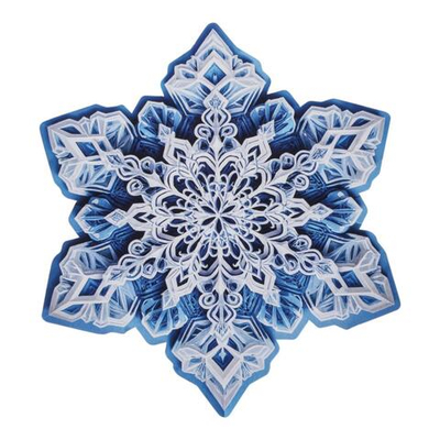 Вырубная фигурка оформительская двухсторонняя "Снежинка" ВД-лак М-17423 (Сфера)