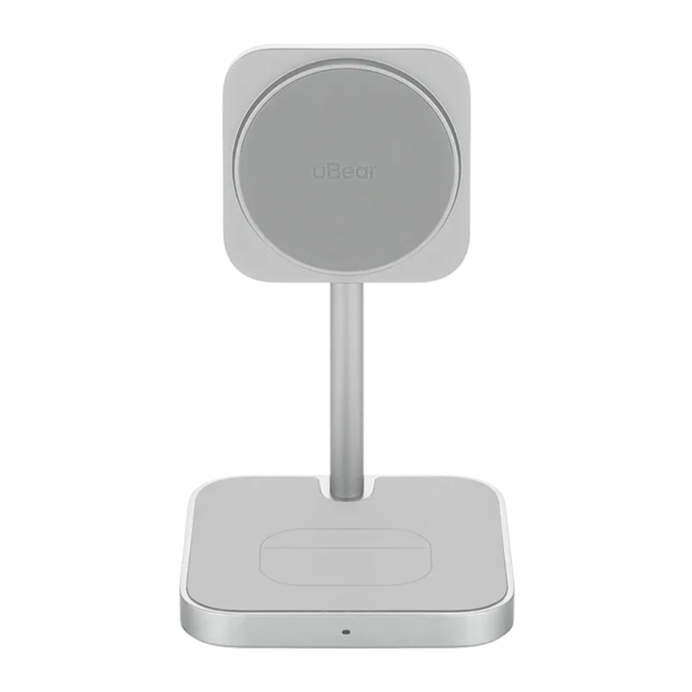 Зарядная станция MagSafe uBear Evoke для iPhone, Apple Watch и AirPods (Qi2) Беспроводная зарядка: Qi 15 Вт, Qi 5 Вт, магнитное крепление для быстрой зарядки Apple Watch (Qi 5 Вт). Проводная зарядка: нет. Сертификация Qi2. Есть LED-индикатор