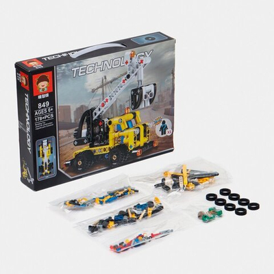 Конструктор TECHNOLOGY 849 Техника Автокран, 178 деталей, от 6 лет