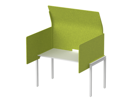 Кабина с высоким экраном-парусом и выступающими боковыми стенками 155х112х113