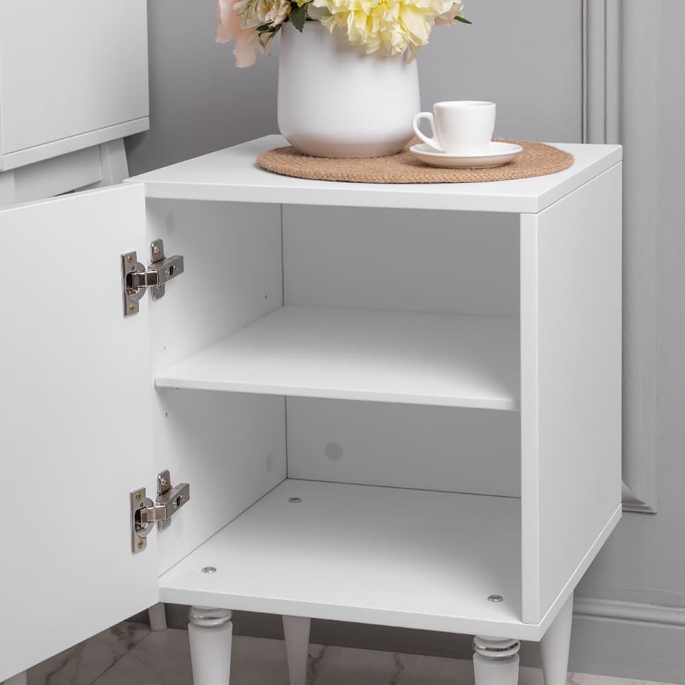 Тумба прикроватная Тропик Классика Айс Сильвер левая