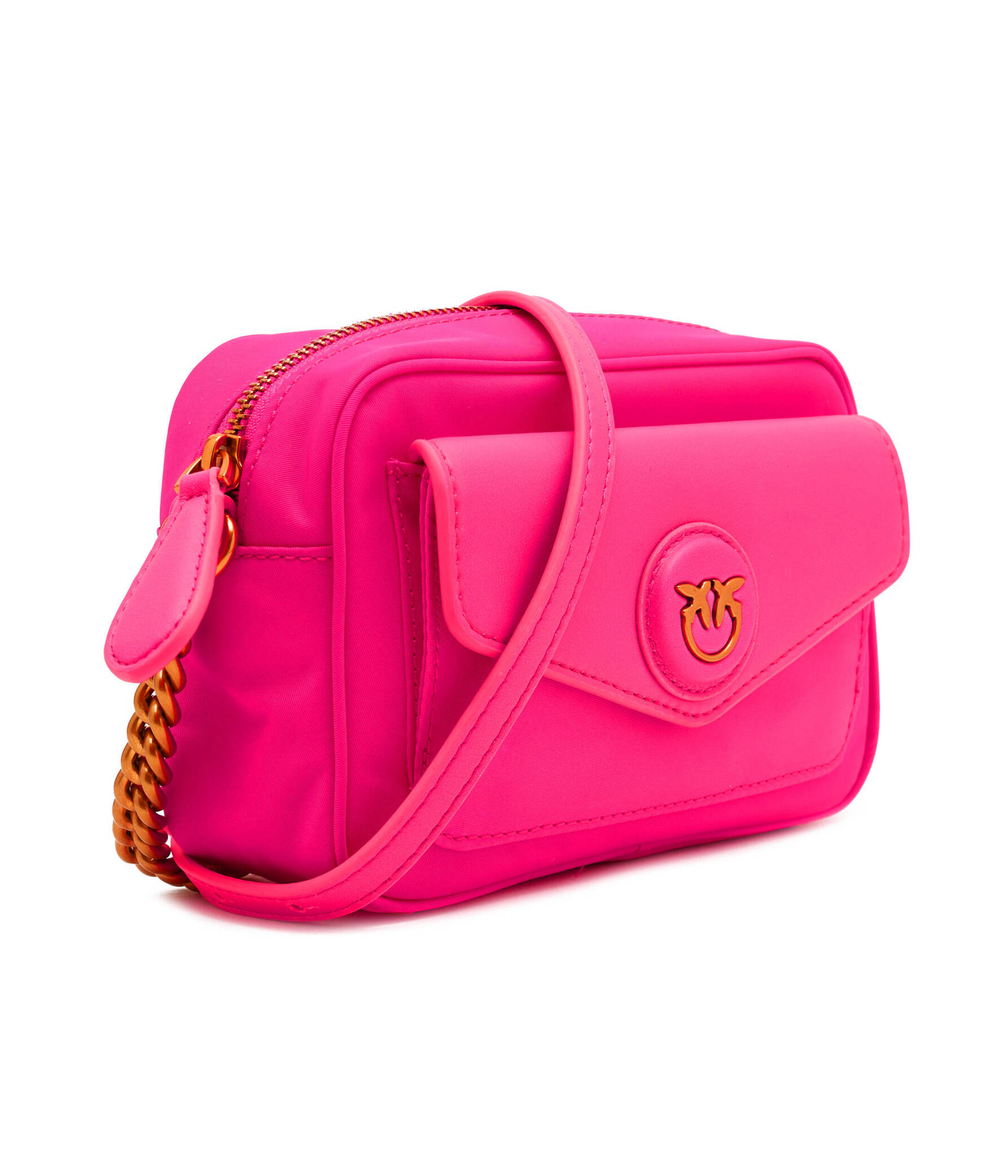 Кожаная сумка-мессенджер GATE CAMERA CASE RECYCLED NYLO Pinko - розовый(101513 A11Q)