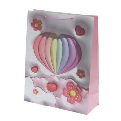 GAEM Пакет подарочный L (бумага 210г/м2, блок микс 12шт), L31 W12 H40 см, 4в.