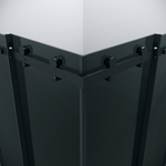 Душевой уголок Grossman Classic 80х80 300.K33.04.8080.21.10 профиль Черный матовый стекло тонированное