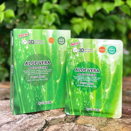 Маска для лица с Алоэ Вера увлажняющая 3D Aloe Vera Moisturizing Facial Mask Belov