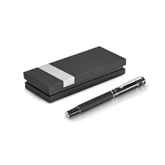 MOON. Ручка из металла и искусственной кожи, Черный