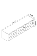 Стеллаж SAHRA подвесной - белый