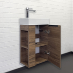 COMFORTY. Тумба-умывальник "Матэ-40" дуб тёмно-коричневый с раковиной COMFORTY 9140