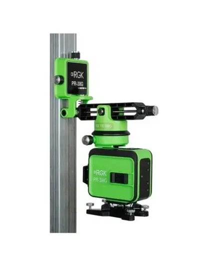 Лазерный уровень RGK PR-38G, 0,2 мм/м / 3х360 / зеленый луч (арт. 776066)