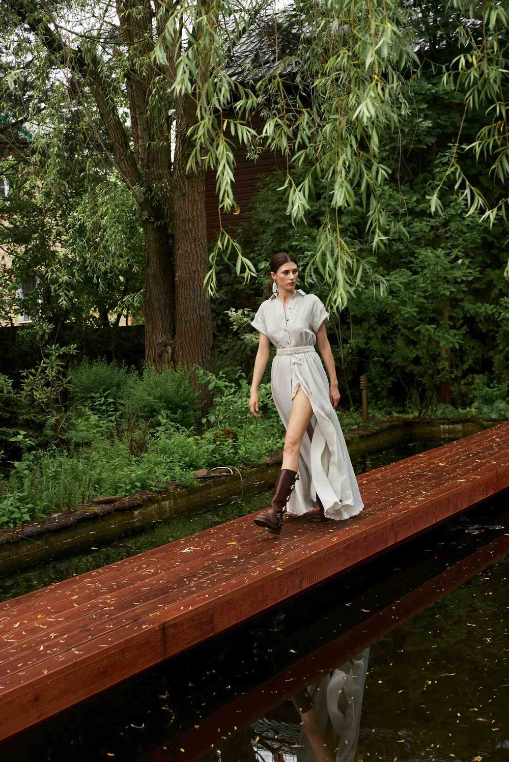 Платье-рубашка с поясом