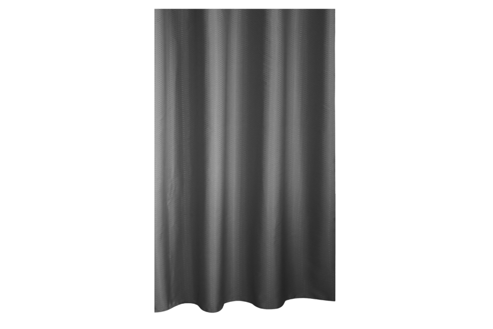 Штора для ванной Home One Waffle, 180х180, полиэстер, темно-серый