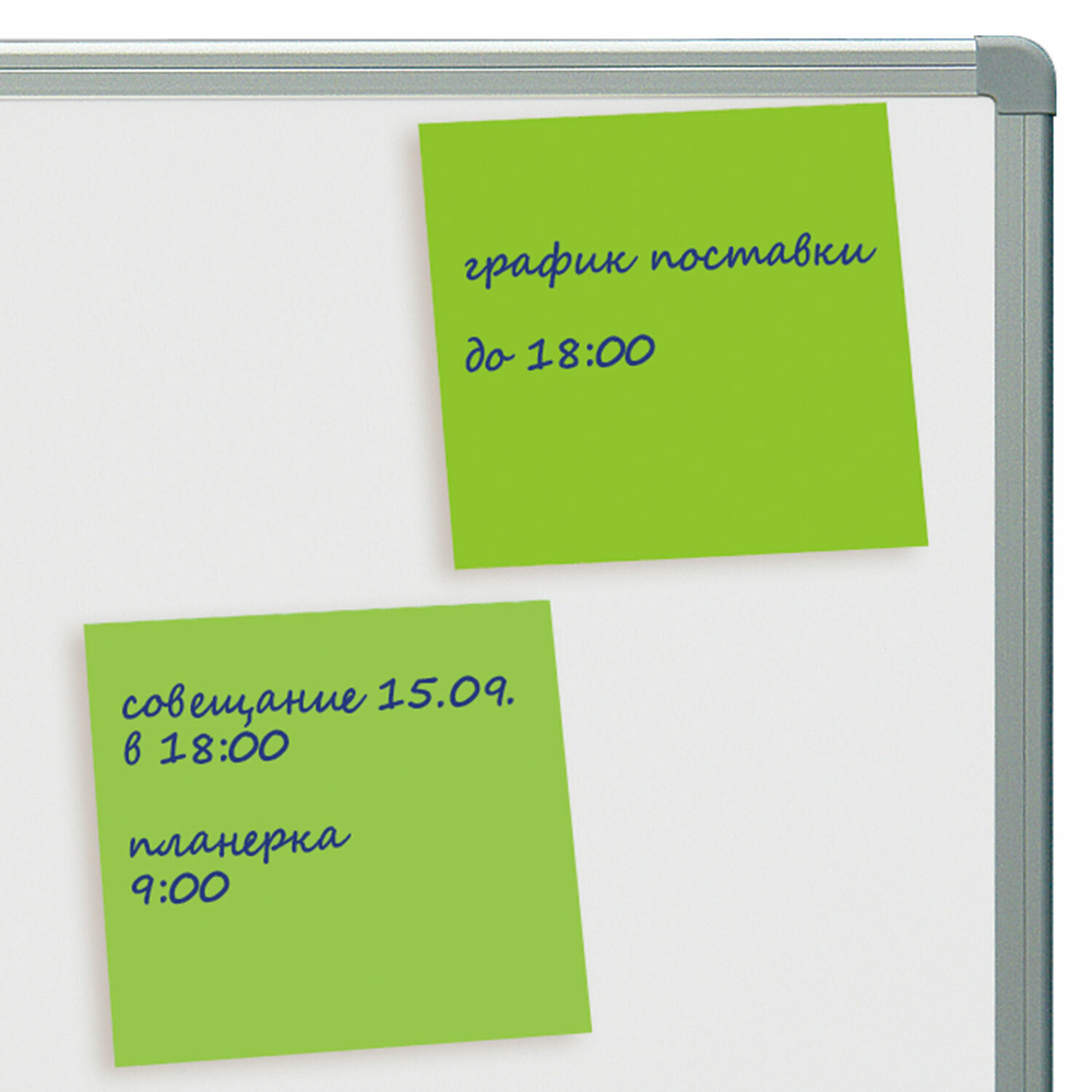 Стикеры STAFF НЕОНОВЫЙ 76х76 мм 100 листов зеленый (24 штуки в упаковке)