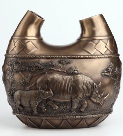 Veronese WS-1395 Ваза «Сафари - носороги»