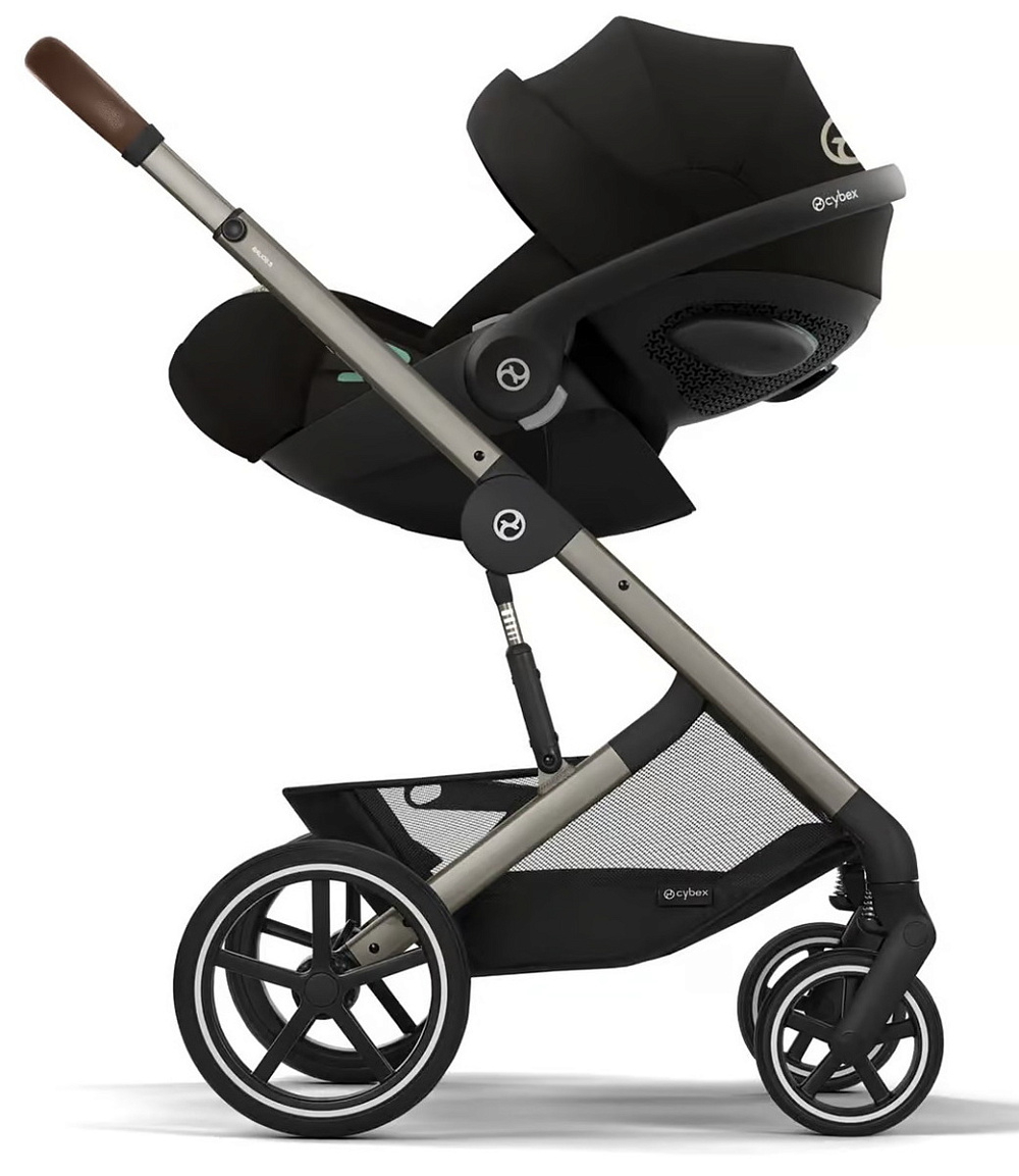 Коляска Cybex Balios S Lux TPE complete Cloud G Moon Black Plus Base G 4 в 1 Chocolate Brown с дождевиками