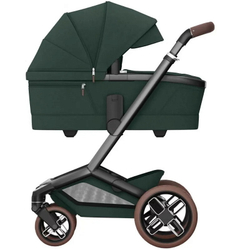 Детская коляска Maxi-Cosi Fame 3 в 1 с автокреслом CabrioFix Essential black Twillic Green/зеленый