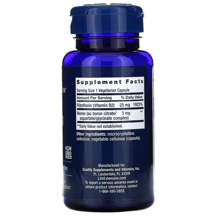 Бор с витамином B2 3 мг, Boron 3 mg, Life Extension, 100 капсул 2