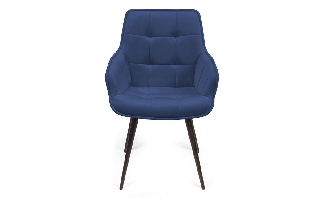 Стул Capri поворотный 90 градусов, функция возврата, антишум бархат синий 29/ опора конус