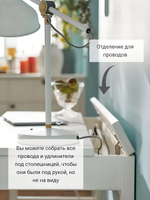 IKEA Письменный стол HEMNES,155*65*74, белый-коричневый, КЫМОР (ХЕМНЭС ИКЕА)