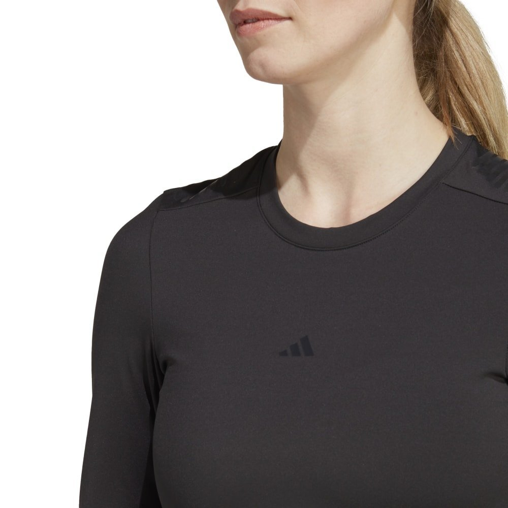 Баскетбольная женская футболка adidas Techfit Control X Rgeon™ Long Sleeve Tee Black