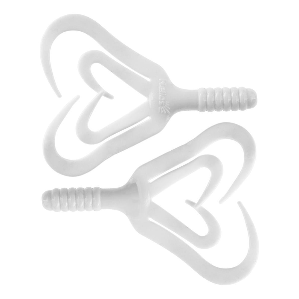 Твистер несъедоб. Credo Four tail 3,35"/8,5 см White 100шт (HS-20-001-N) Helios