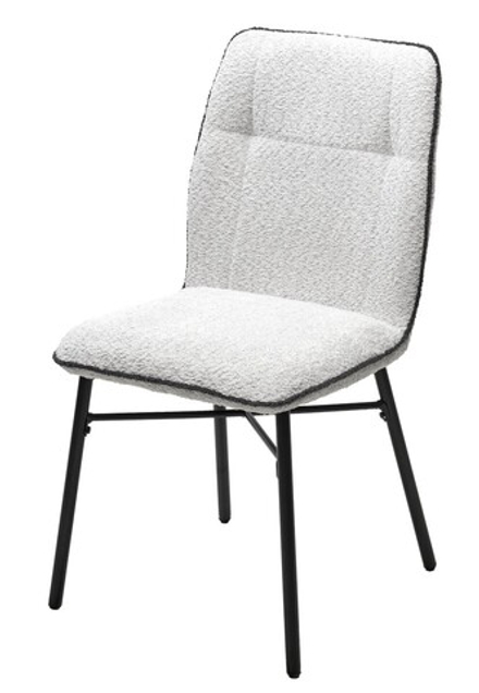 Стул COMO UF998-14 светло-серый, букле / UF998-16 темно-серый / черный каркас / Товарный знак DISAUR