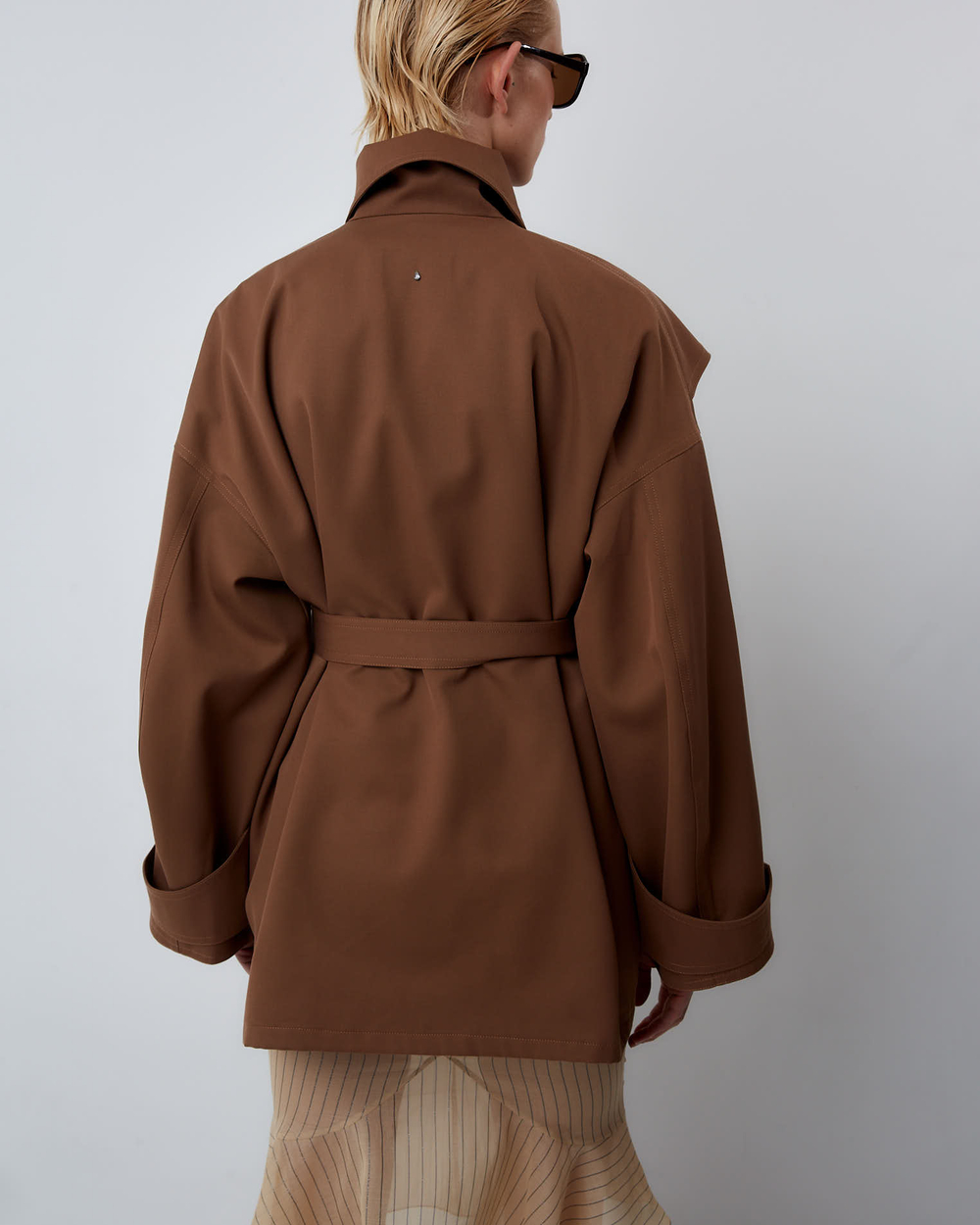 Тренч на молнии из хлопка Стелла Маккартни корица