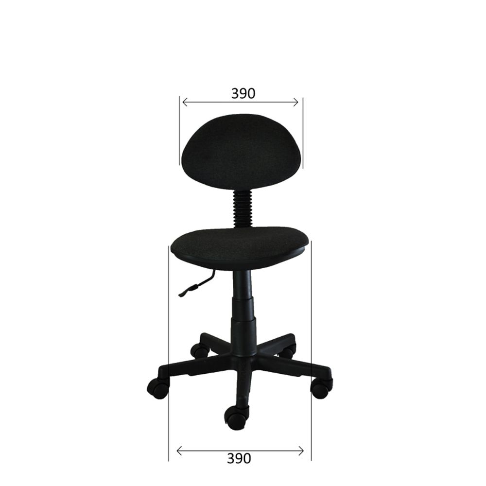 Кресло оператора "Стар", PL, без подлокотников, ткань черная