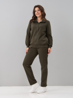 Костюм с брюками КБфп-584/темный-хаки-п
