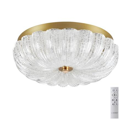 7719/36L PIKO LED SN 567 Светильник металл/стекло/прозрачный/золотой LED 36Вт 3000-6500K D300 IP20 пульт ДУ TESORO