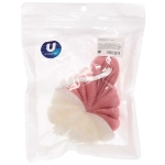 Мочалка нейлоновая «Premium - PORTENEGRO», цвет белый / пудровая роза, 50гр, (ZIP пакет)