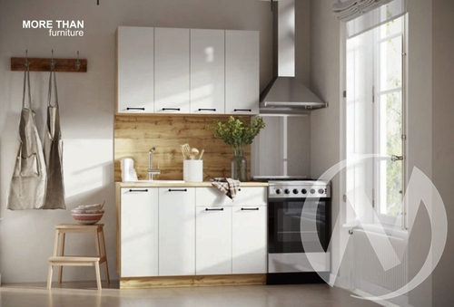 Кухня Вивиан МДФ (вотан/белый матовый) 1;2м 26мм